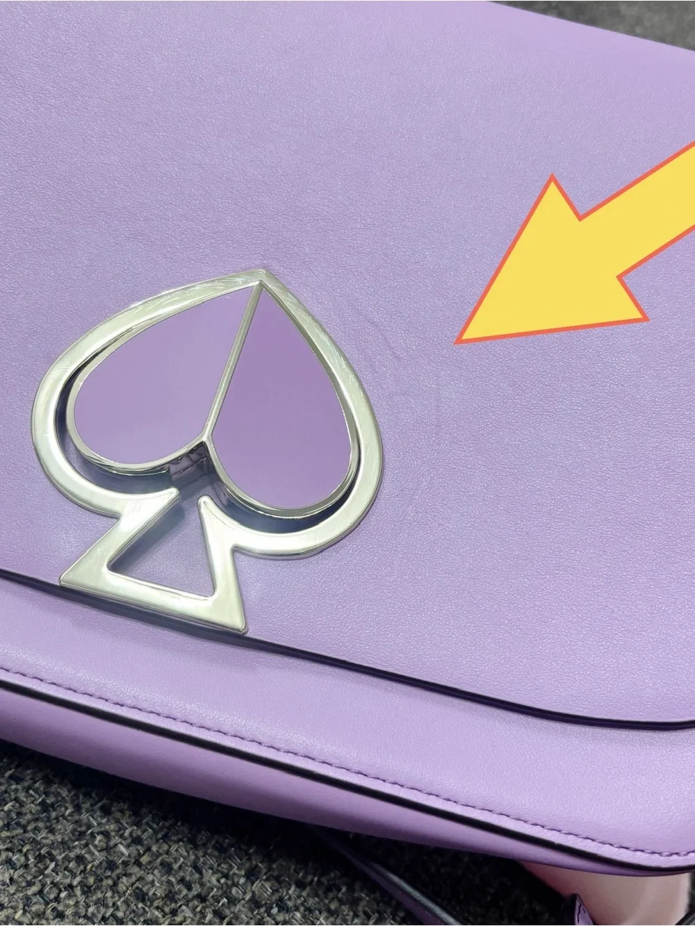 Kate Spade Lavender Nicola Twistlock Size Medium Flap Shoulder Bag